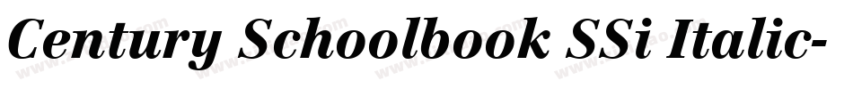 Century Schoolbook SSi Italic字体转换